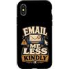 Jimbeels Custodia per iPhone X/XS Email Me Less Kindly ufficio sarcasmo inbox