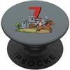 Medieval Renaissance Ren Faire Birthday 7 Anni Bambini Compleanno Guerriero Ragazzo Cavaliere Medievale PopSockets PopGrip Adesivo