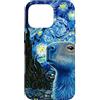 Watercolour Fashion Kitty Shades Custodia per iPhone 16 Pro Hamster Blue Painting Majestic Capibara Notti Stellate
