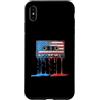 Paint Dripping Patriotic 4th of July US Custodia per iPhone XS Max Nastro a cassetta retrò anni '80 bandiera americana USA Drip Graffiti