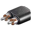 PremiumCord Adattatore 1 x Jack Stereo Femmina a 2 x RCA Maschio