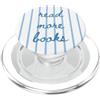 Book Lover Reader Leggi altri libri Striped Blue Bookworm PopSockets PopGrip per MagSafe