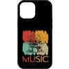 Retro Music Design Custodia per iPhone 12 Pro Max Scheletro batterista musica retrò Halloween Rock Band