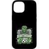 Kids Football Soccer Birthday Boy Appare Custodia per iPhone 15 Rete da calcio per 6° compleanno, 6 anni, tema calcio