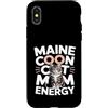 Maine Coon Cat Lovers Mom Energy Vibes Custodia per iPhone X/XS Maine Coon Gatto Mamma Energia Divertente Maine Coon
