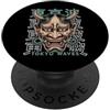 Hannya Oni Mask Aesthetic By TW Maschera giapponese del diavolo Yokai del diavolo Hannya Giappone Oni PopSockets PopGrip Adesivo