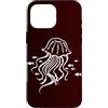 Sea Ocean Jellyfish and Fish Art Custodia per iPhone 16 Pro Max Y2K 90s Pesce e Meduse