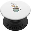 sleep types sleeping owl lark night late Tipo di sonno allodola uccello con caffè PopSockets PopGrip Adesivo
