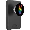 LGBT Pride Flag Peace Sign Tees Segno della pace con bandiera LGBT Pride PopSockets PopWallet per MagSafe
