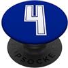 Leggende dello sport Tifoso numero 4 della squadra sportiva bianca PopSockets PopGrip Adesivo
