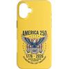Patriotic July 4th Semiquincentennial Ce Custodia per iPhone 16 Plus Anniversario americano USA 1776-2026 Quarter Millennium 250