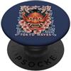 TOKYO WAVES Oni Mask Designs Hannya Oni Mask Devil Yokai - Maschera giapponese con tatuaggio demone PopSockets PopGrip Adesivo