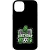 Kids Football Soccer Birthday Boy Appare Custodia per iPhone 14 Plus Rete da calcio per 4° compleanno, 4 anni, tema calcio