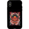 Japanese Aesthetic by Tokyo Waves Custodia per iPhone X/XS Hannya Oni Mask Devil Yokai - Maschera giapponese con tatuaggio demone