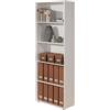 Inter Link Libreria 5 ripiani laminato bianco, 60x180x30 cm