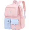 Peuignao Zaino Scuola Media Ragazza Superiore Università Scolastico Backpack Zaini Dcuola Scolastici Scuole Medie Borsa Zainetto Grande Zaino Per La Scuola Secondaria Universitario Universita Donna Blu Rosa