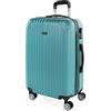 ITACA - Valigia Da Stiva Rigida Valigia Espandibile - Trolley Grande Con Ruote, Valigia 23kg Per Viaggi, Trolley Da Stiva Resistente. Lucchetto a Combinazione, Verde menta