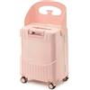BEAHING Ride on Suitcase for Kids da 20 pollici di trasporto bloccabile in valigia con sedile e ruote da 4 spinner bagagli compartimentali con ganci tod e borse per viaggi, usciti (stile 2)