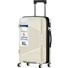 4FLY Valigetta rigida leggera da viaggio e set di valigie: trolley con serratura TSA, ruote doppie, manico telescopico in alluminio e doppia cerniera, beauty case, bagaglio a mano e bagaglio da lavoro