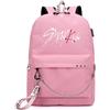 Roffatide Stray Kids Zaino per ragazze ragazzi KPOP Merch SKZ Schoolbag Zaino Casual per STAY Rosa A
