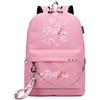 Roffatide Stray Kids Zaino per ragazze ragazzi KPOP Merch SKZ Schoolbag Zaino Casual per STAY Rosa B