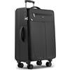 Travely Valigia XL in tessuto - Grande valigia da viaggio con 4 ruote e lucchetto TSA - morbida leggera con soffietto espandibile, realizzata in materiale resistente agli strappi e idrorepellente