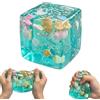 Generic Stress Cube 3D Squishys, Palline Antistress Ice Cube, Giocattolo Antistress A Forma Di Cubo, Focus e Sollievo dallo Stress Con Fiocchi, Cube Anti-stress Resistente E Morbido Da Spremere per Adulti