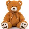 MorisMos Orso Peluche Gigante Marrone scuro 120cm - Orsacchiotto XXL Morbido, Orsetto di Peluche Grande per Fidanzata, Regali per Lui e Lei, Bambini, Compleanno e Natale