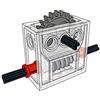 LEGO Technic COMPLETO CAMBIO MONTAGGIO 2 x 4 x 3 1/3 Trans-Clear Motoriduttore Wormbox Riduttore blocco Mindstorms robotica ev3 NXT robot trasparente funzioni di costruzione parte 6588