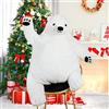 SNOWOLF Simulazione gigante 60 cm giocattolo con orsacchiotto di peluche, per decorazione della casa, San Valentino, regalo di compleanno (100 cm, bianco)