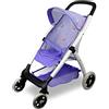 Anivia Passeggino Ombrello per Bambole, ANIVIA Toys Passeggino per Bambole per Bambini con Cestino e Ruote Mute, Ideale per Bambole Fino a 18 Viola