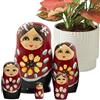 Bizhubmat Bambole Russe - Statua Di Matriosche In Legno Per Tavolo, Set Dipinto A Mano Con Scultura Decorativa, Bambole carines Per Camera Per Camera Da lettos Ingresso Stanza Bambini Salone Centro