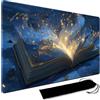MPLRC PLAYMAT Tappetino per MTG, con custodia impermeabile nera Dimensioni 60 x 35 cm, con zona MTG Tappetino da gioco con bordi cuciti Tappeto da gioco per carte collezionabili Playmats per giochi di carte da