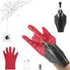 Towwoo Spider Web Shooter, Spara Ragnatele Spider con Launcher Glove, Guanti Launcher Giocattoli da Polso per Bambini, Spider Web Launcher in Plastica per Bambini per Cosplay