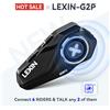 Lexin Cuffie Bluetooth per casco interfono moto Lexin G2P, comunicatore vivavoce fino a 6 ciclisti interfono con radio FM