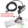 DOACT Controller per bici elettrica 24V-48V 13A Controller Brushless con pannello Display LCD controllo misuratore E-scooter per manubrio da 22.5mm