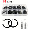 120 pz Tipo C Anello Circlip Interno Foro Clip Anello A Scatto Mix M8 M9 M10 M12 M13M14M15M16M18M20 Kit Set Nero 65mn Albero In Acciaio di Fissaggio