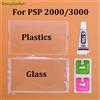 ChengHaoRan Schermo trasparente in vetro di plastica per PSP2000 3000 PSP2000 CONSOLE di gioco pannello trasparente confezione di alcool colla