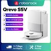 Roborock Qrevo S5V Robot aspirapolvere e scopa, 12000 Pa, doppie spazzole anti-groviglio, lavaggio e asciugatura automatica del mocio, autosvuotamento e ricarica