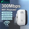Kebidumei 300Mbps Ripetitore WiFi Wireless Amplificatore Extender Wifi 802.11N WPS Amplificatore Booster WiFi a Lungo Raggio Ripetitore Wi Fi