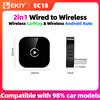 EKIY 2in1 Adattatore CarPlay Wireless Wireless Android Auto Dongle AI Smart Box Sistemi intelligenti per auto per auto con CarPlay cablato