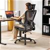 GTPLAYER Sedia da ufficio Poggiatesta ergonomico regolabile Sedia da scrivania Sedia da gioco Funzione di arrotondamento Sedia direzionale in rete