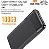 Power Bank portatile da 10000 mAh, caricatore USB C da viaggio con 4 porte, doppio USB + micro USB, pacco batteria esterno