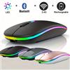 DIXSG Mouse senza fili Ricaricabile Silenzioso Retroilluminato a LED Mouse PC Computer portatile Mous Ricevitore 2.4Ghz Mouse ottici Bluetooth Dual Mode Nuovo