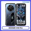 DOOGEE V40 Pro 5G Rugged 36GB 512GB MTK Dimensity 7300 Display FHD+ da 6,78" Fotocamera da 200MP Batteria da 8680mAh NFC Smartphone da Gaming