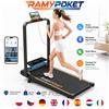 RAMYPOKET Tapis Roulant Pieghevole con Inclinazione 9%, 2.5HP 1-10km/h, con APP e LED, Portata Massima 150kg, per Casa e Ufficio