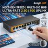 keepLiNK Switch Ethernet KeepLiNK a 9 porte 2.5G/10G, 8 porte RJ45 da 2500Mbps e 1 porta SFP+ Uplink 10G, Hub di rete Multi-Gig non gestito