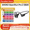 SHOKZ Cuffie sportive wireless originali Shokz Openrun Pro 2 S820, con doppi driver per un suono superiore, cuffie a conduzione ossea, IP55, 12 ore di durata della batteria