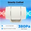NONE Potente Ventilatore Inline da Condotto 136W, 900m³/H di Flusso d'Aria, Silenzioso, per Bagno, Seminterrato, Stanza Moxa, Officina
