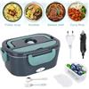 NONE Scaldavivande Elettrico Portatile 1.5L 80W, Contenitore Termico per Alimenti, Anti-perdita, per Riscaldare il Pranzo a Casa, Ideale per Camionisti